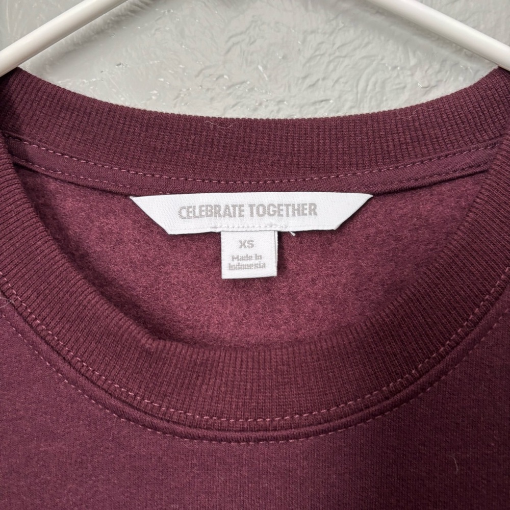 Women's Burgundy Christmas Sweater - Picture 4 of 11